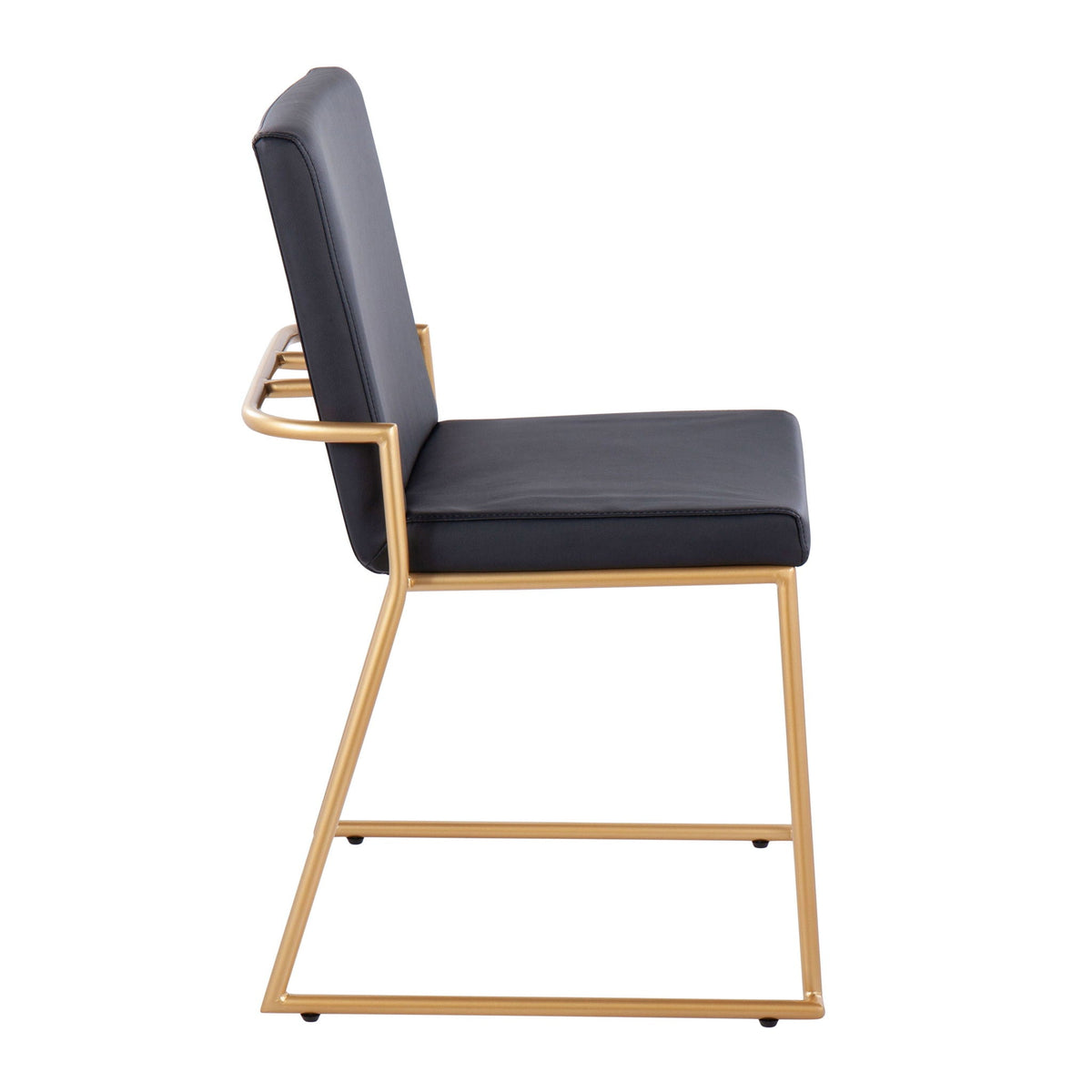 Dutchess Contemporary Dining Chair Set with Metal Frame - Dark Gray or Black