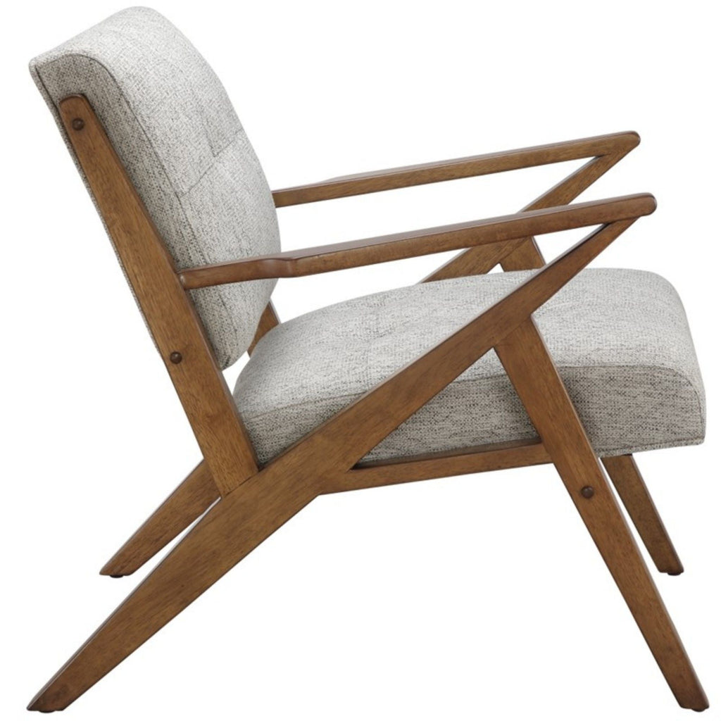 Rocket Lounge Chair with Solid Wood Frame - Light Gray