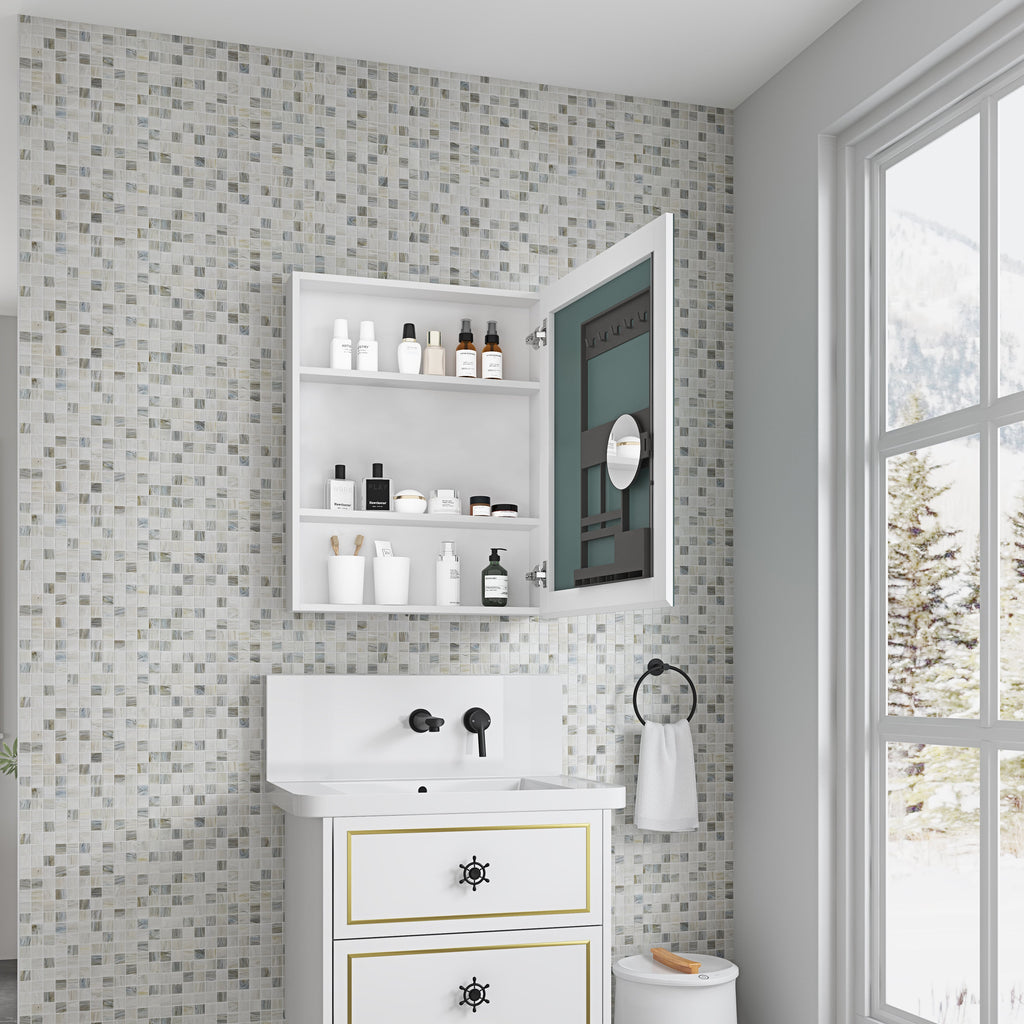 24" W x 30" H Surface Frameless Mirror Medicine Cabinet