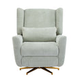 Power Recliner Chair Swivel with Boucle Upholstery and 360° Swivel - Gold or Beige