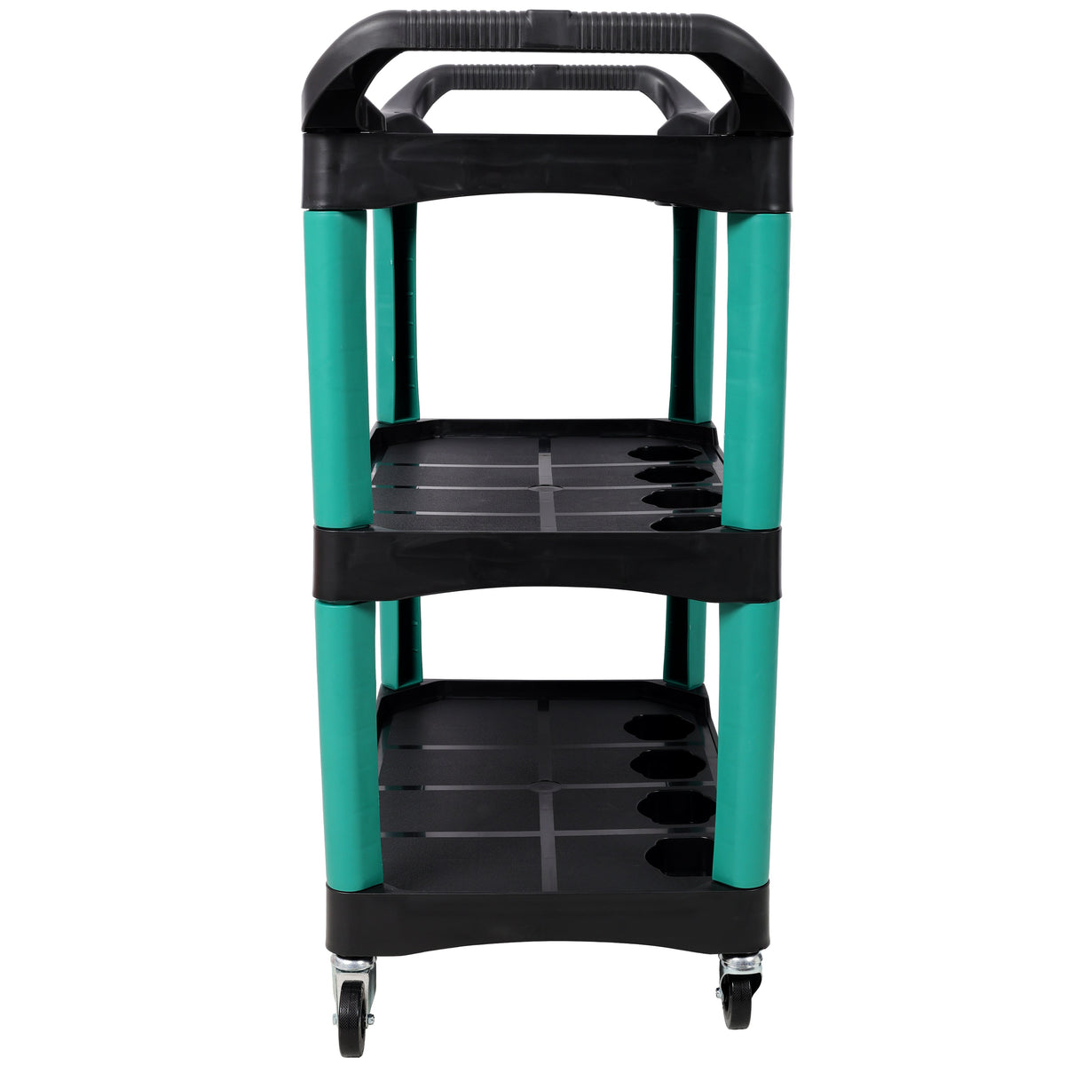 3 Tier Rolling Auto Detail Cart with Wheels - Durable Plastic Organizer
