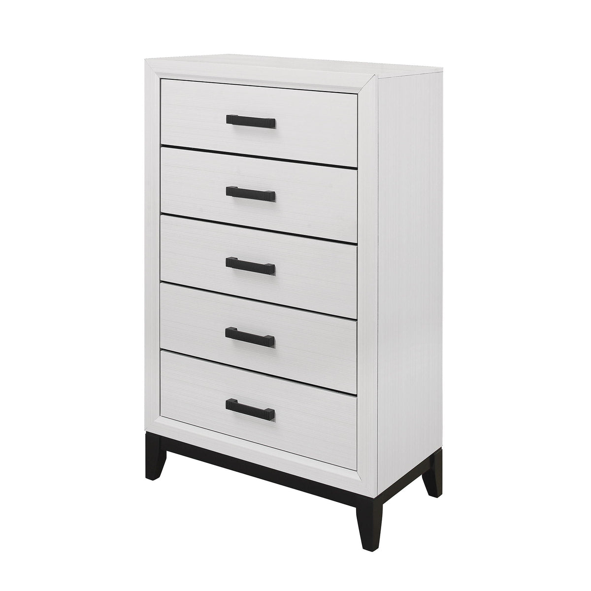 Mirage Chest Accent Chest with Five Drawers - Dark Gray or White