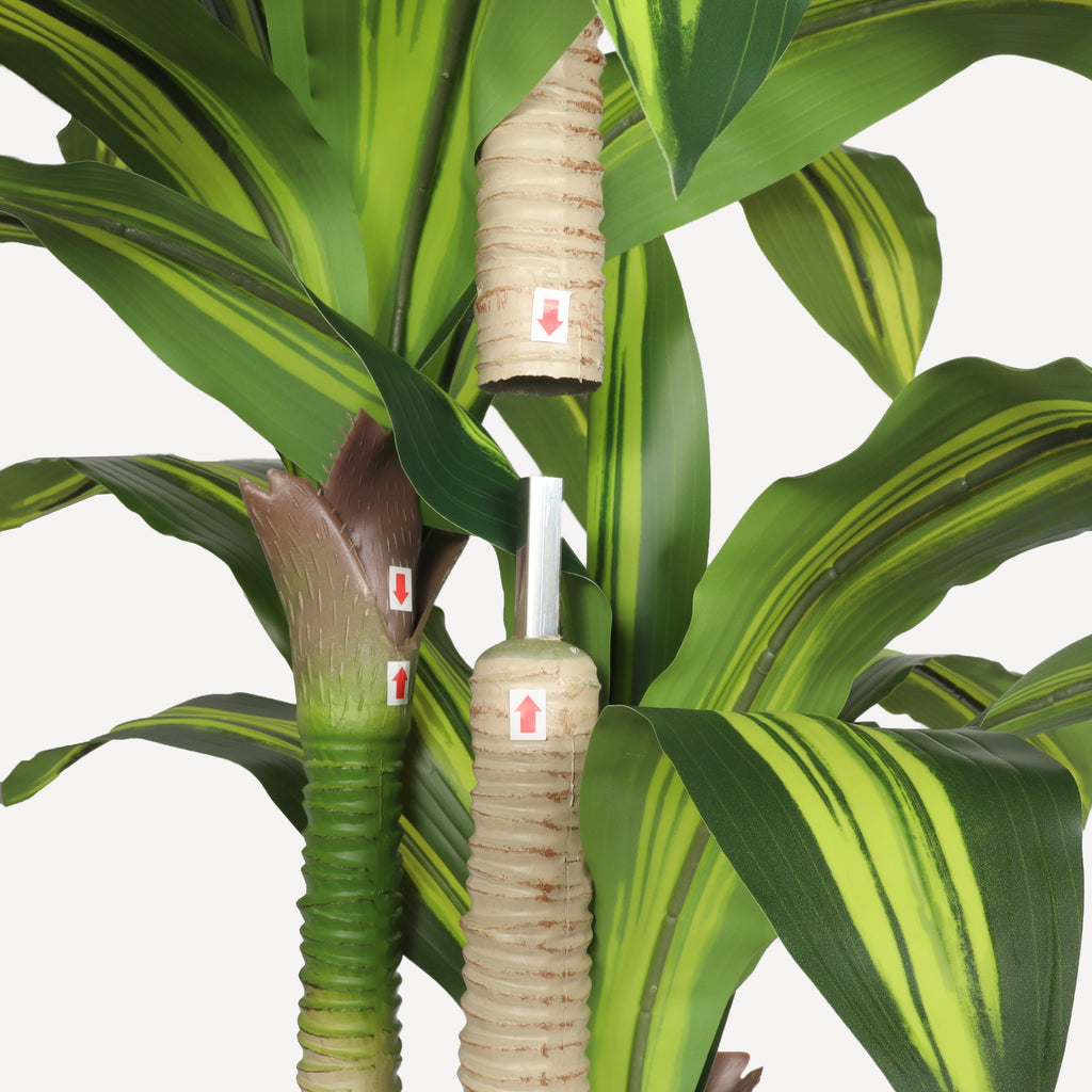 5' Artificial Dracaena Tree with Realistic Green Leaves - Green