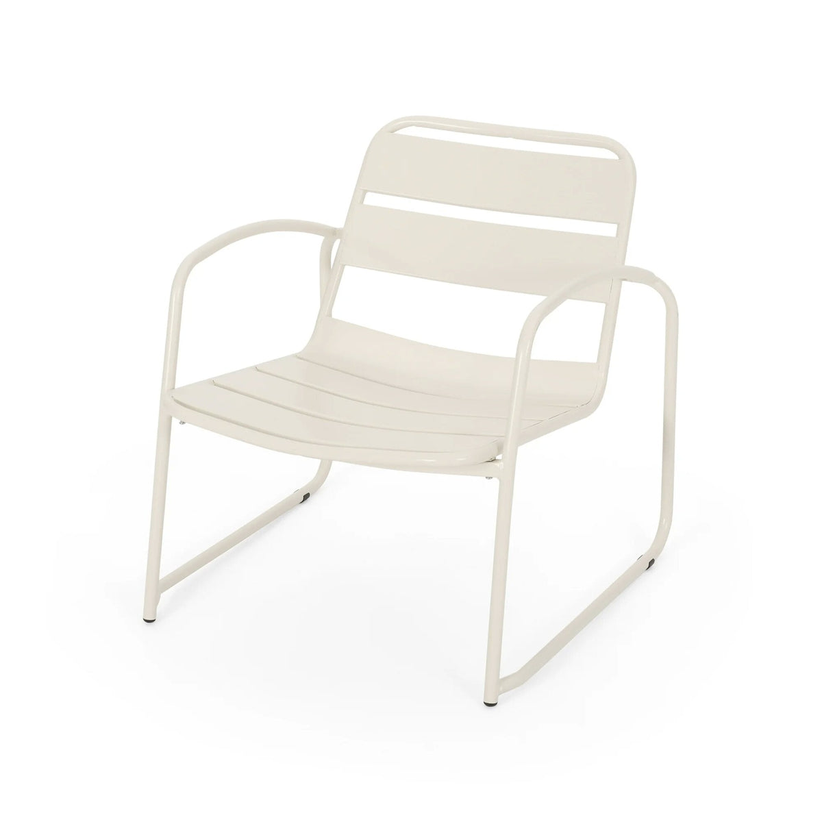 Conrad Chat Set Patio Furniture with Powder-Coated Iron Frames - Black
