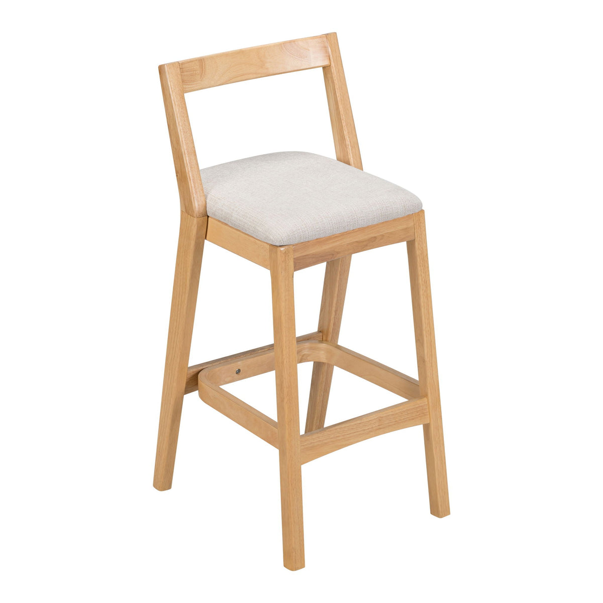Jasper Indoor Barstool Set of 2 with Durable Rubberwood Seating - Dark Brown or Light Brown