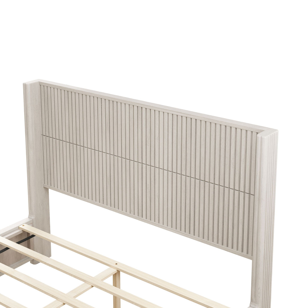 Platform Bed Frame with Headboard, Floor Standing Design - Queen & King