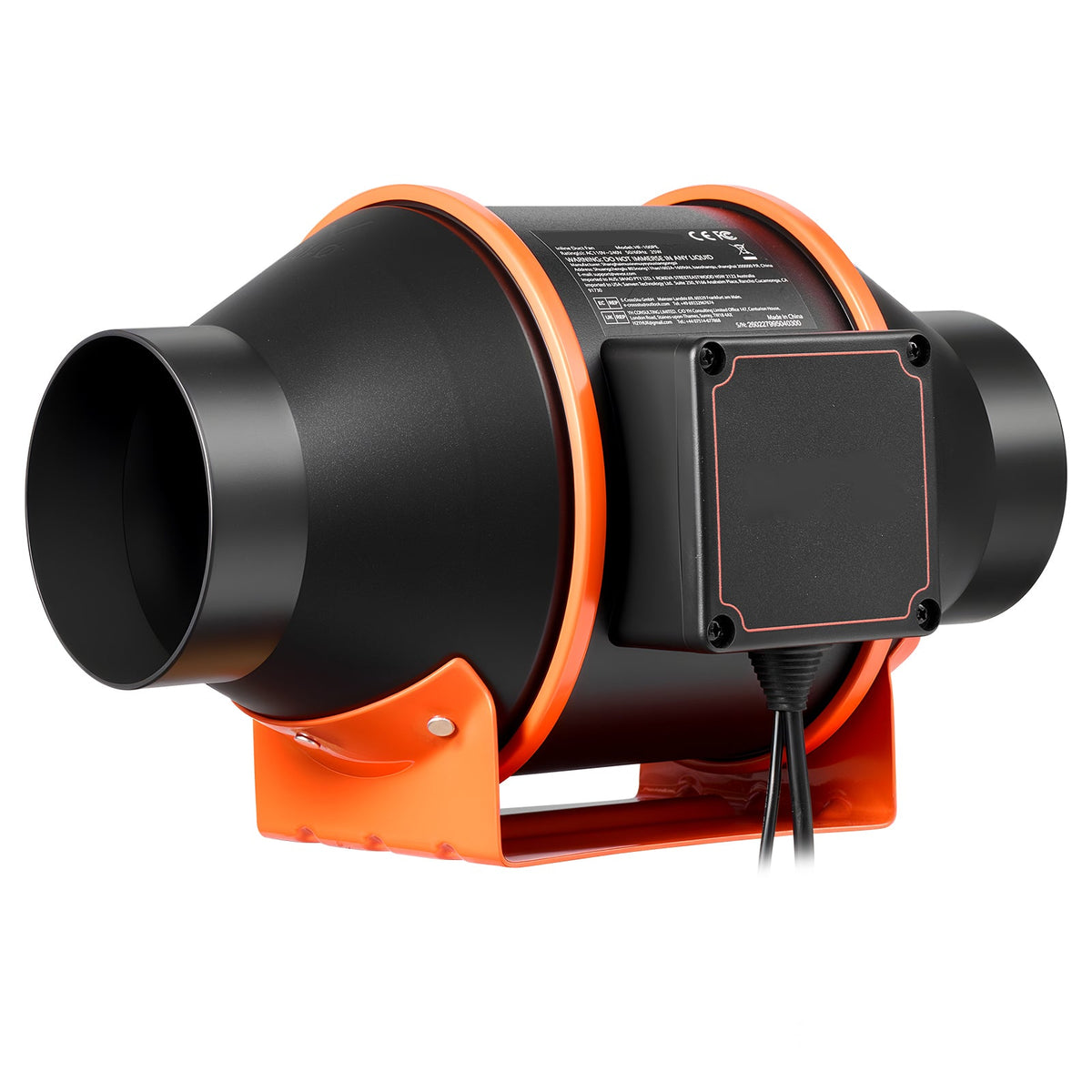 Inline Duct Fan with EC Motor and Smart Control - 205 CFM