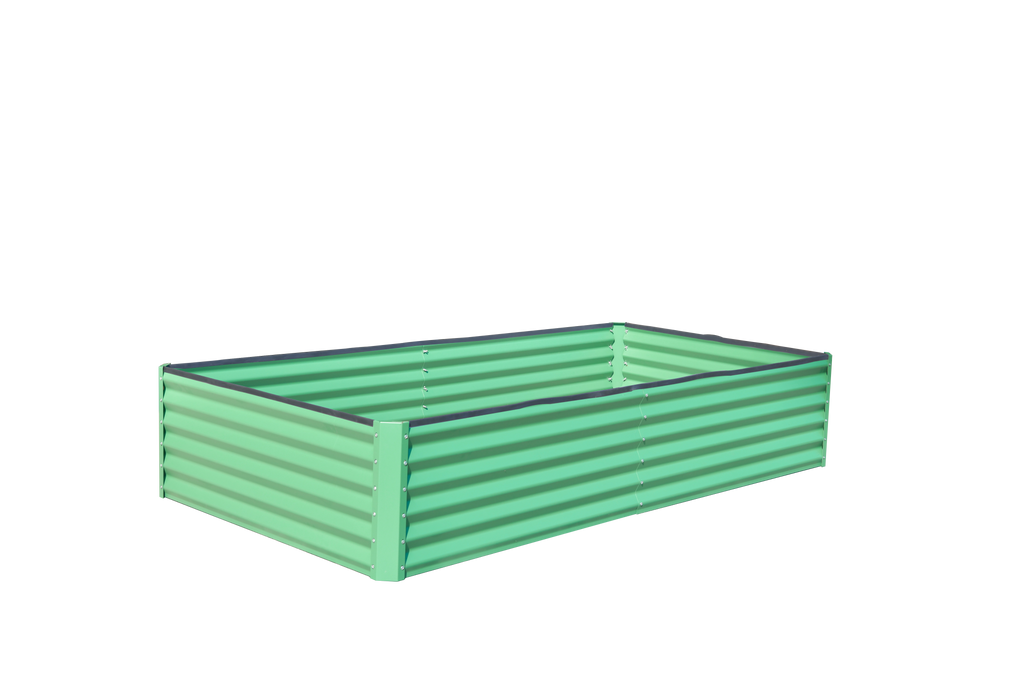 Galvanized Raised Garden Bed with Durable Steel Construction - Green or Gray