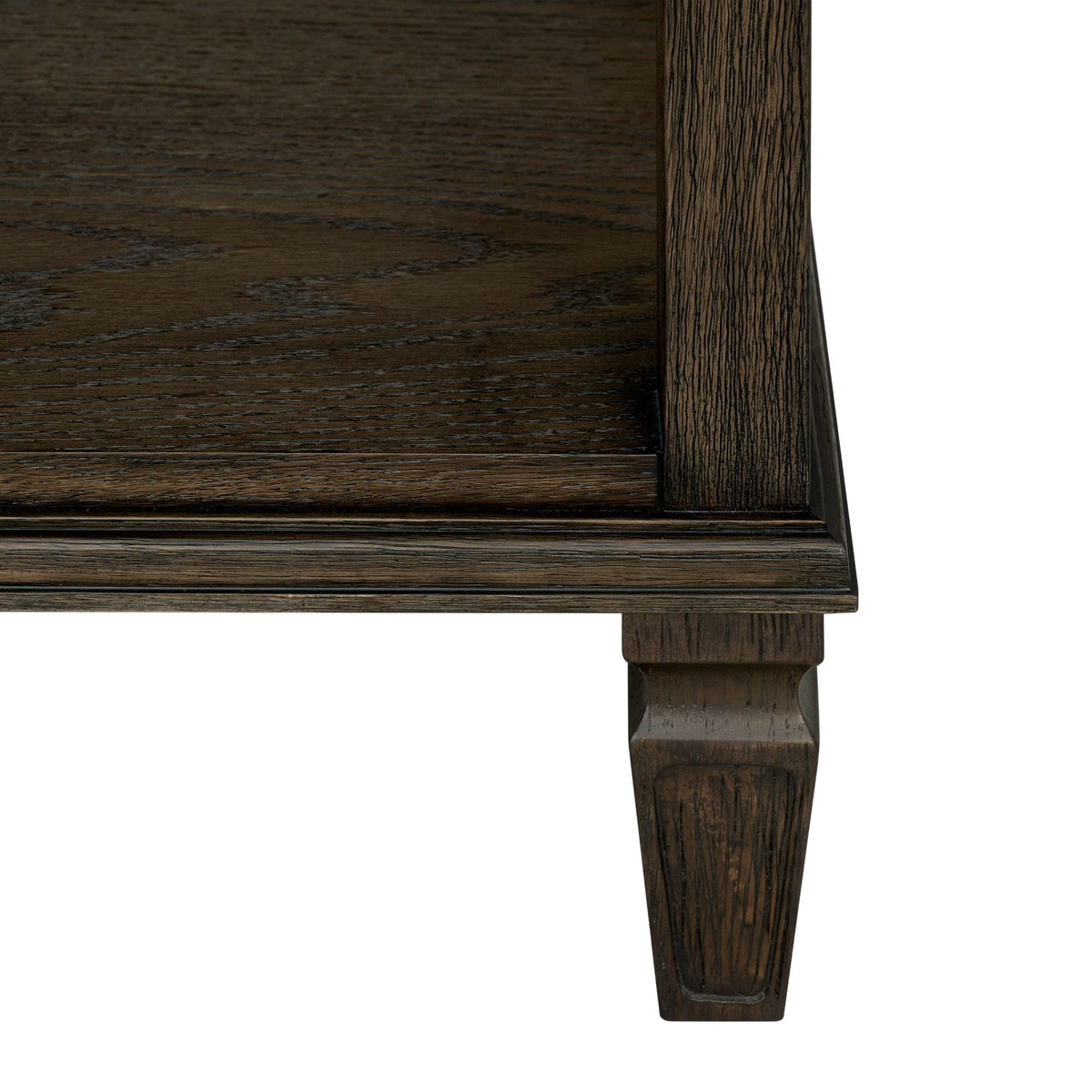 Bedside Table with Drawer and Shelf - Solid Wood Nightstand - Light Brown, Dark Brown, Beige, or Dark Gray