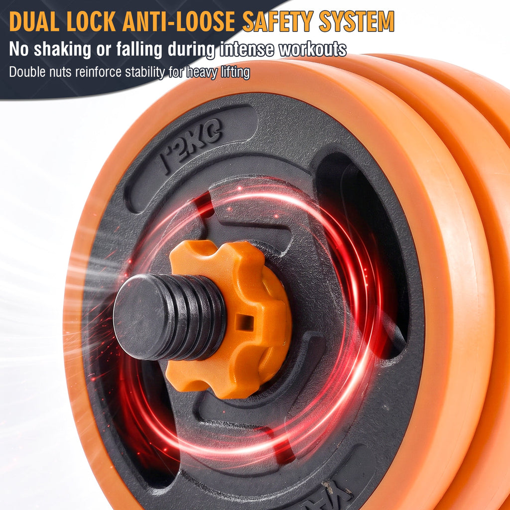 66LB Adjustable Dumbbell Set with Multi-Function Design
