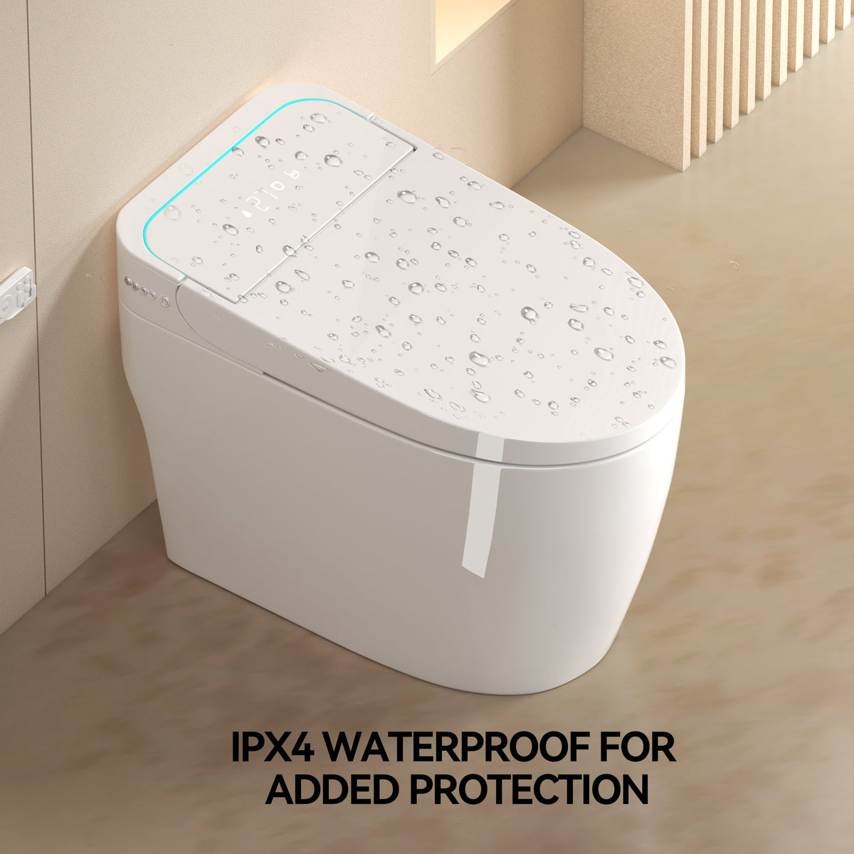 Smart One-Piece Toilet with Bidet and Auto Seat - White