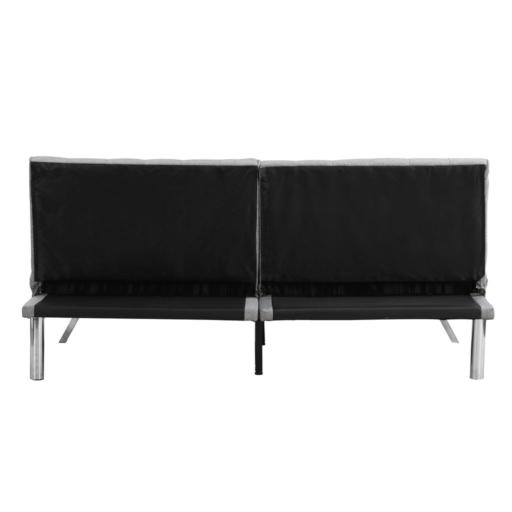 Modern Sofa Bed with Wood Frame and Stainless Legs - Multiple Colors