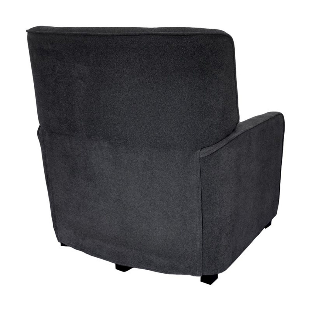 Stylish Recliner Chair with Oak Legs - Gray