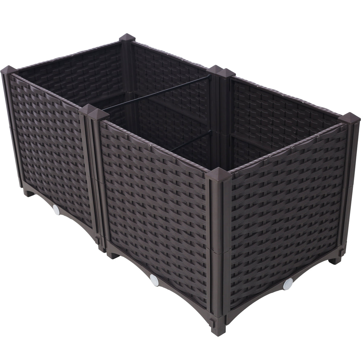 Deep Raised Garden Bed Planter Box with Self-Watering System - Polypropylene
