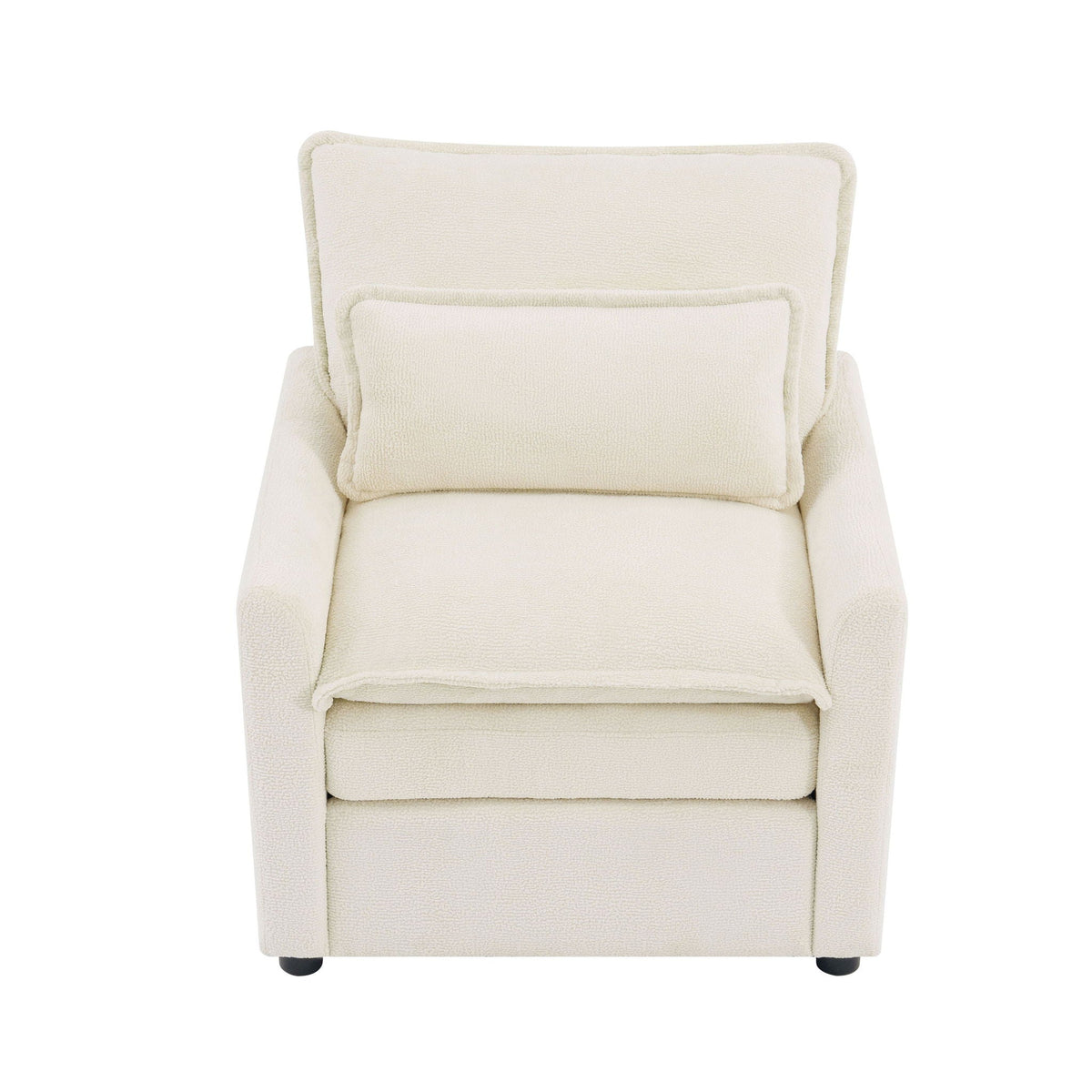 Modern Single Seat Accent Chair with Side Storage Pockets - Multiple Colors