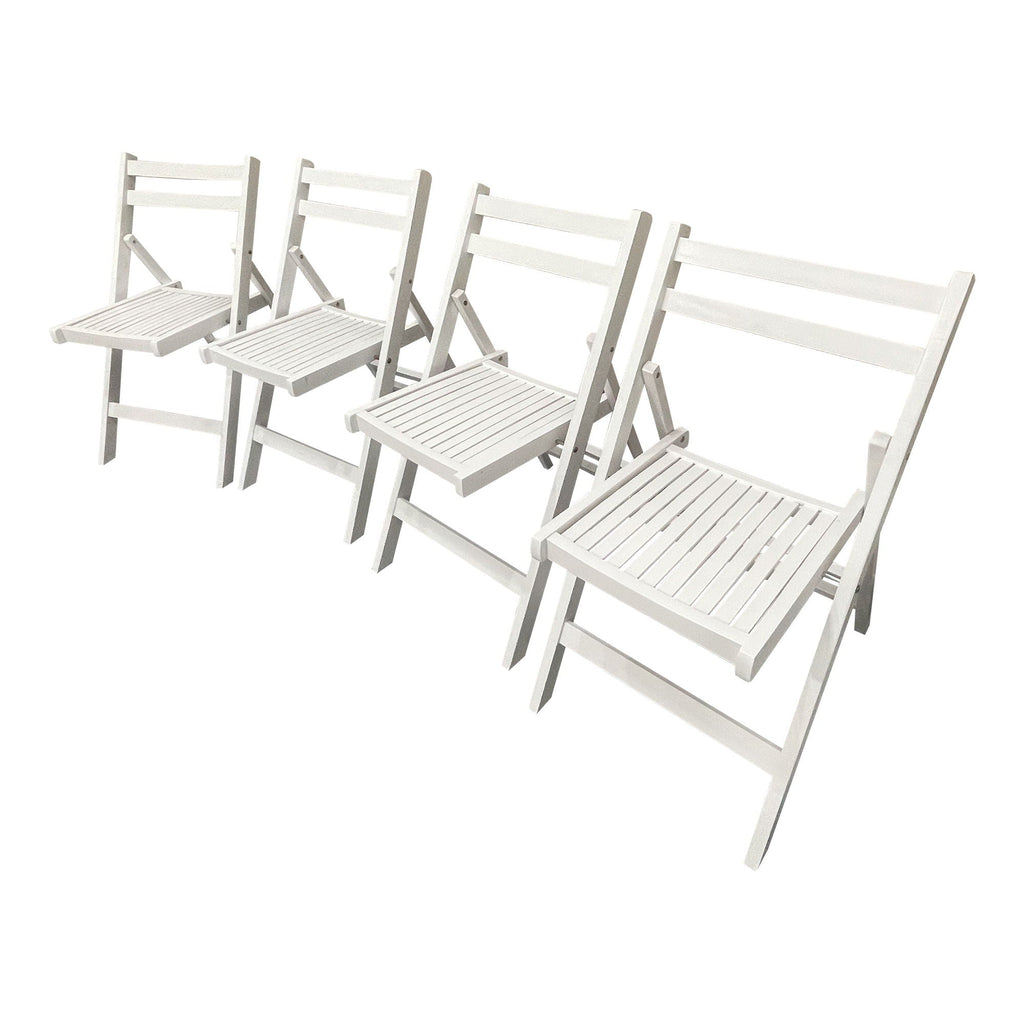 Foldable Solid Wood Special Event Chair Set - Set of 4 (Multiple Colors)