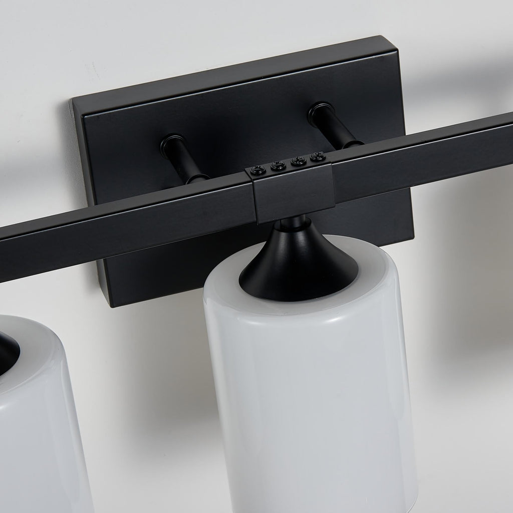 5-Light Bathroom Lighting with Matte Black Finish - Black