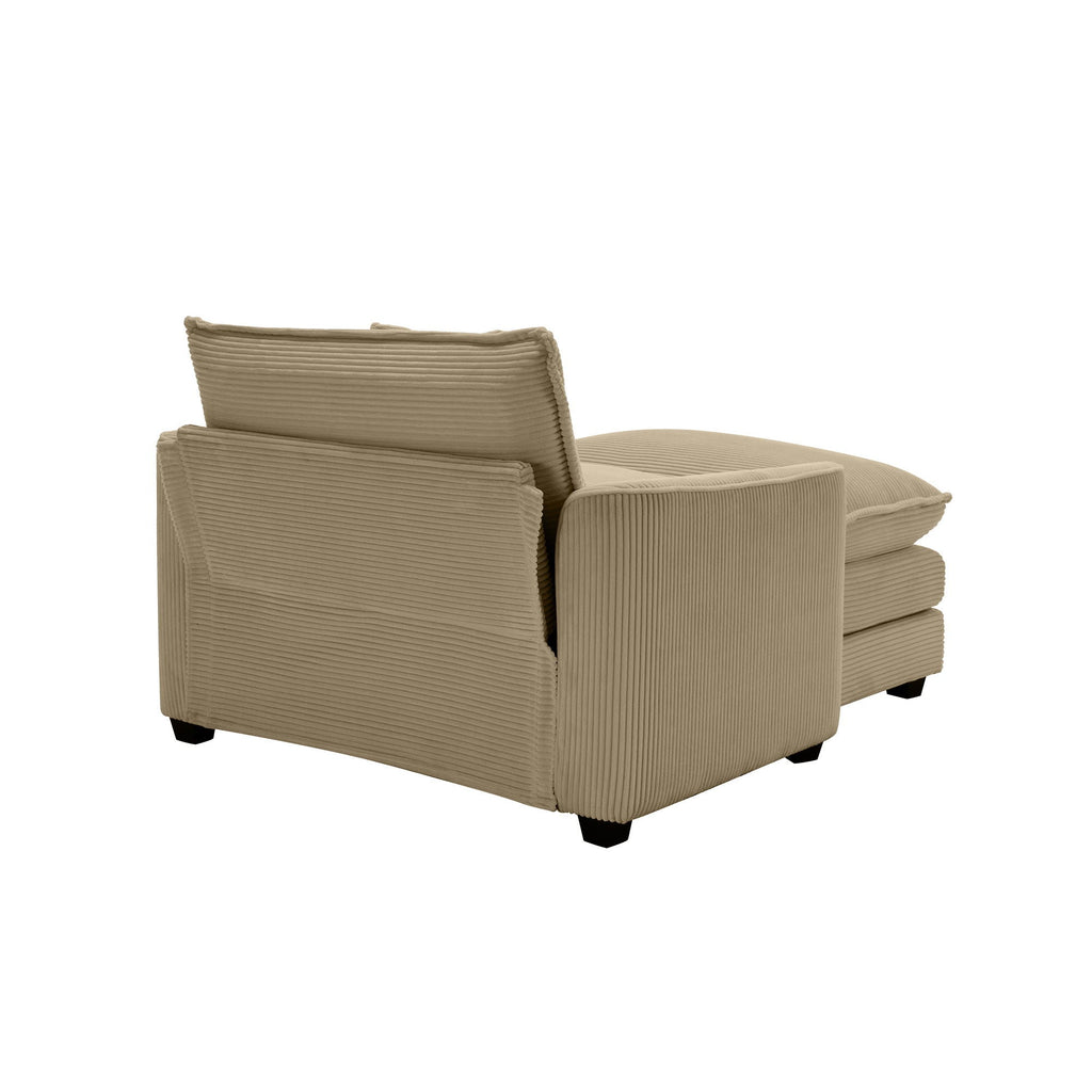 Modern Comfortable Single Chair & Ottoman with Deep Seat - Multiple Colors