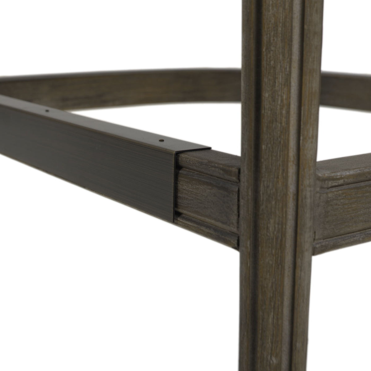 Farmhouse Counter Height Bar Stool with Backrest - Beige