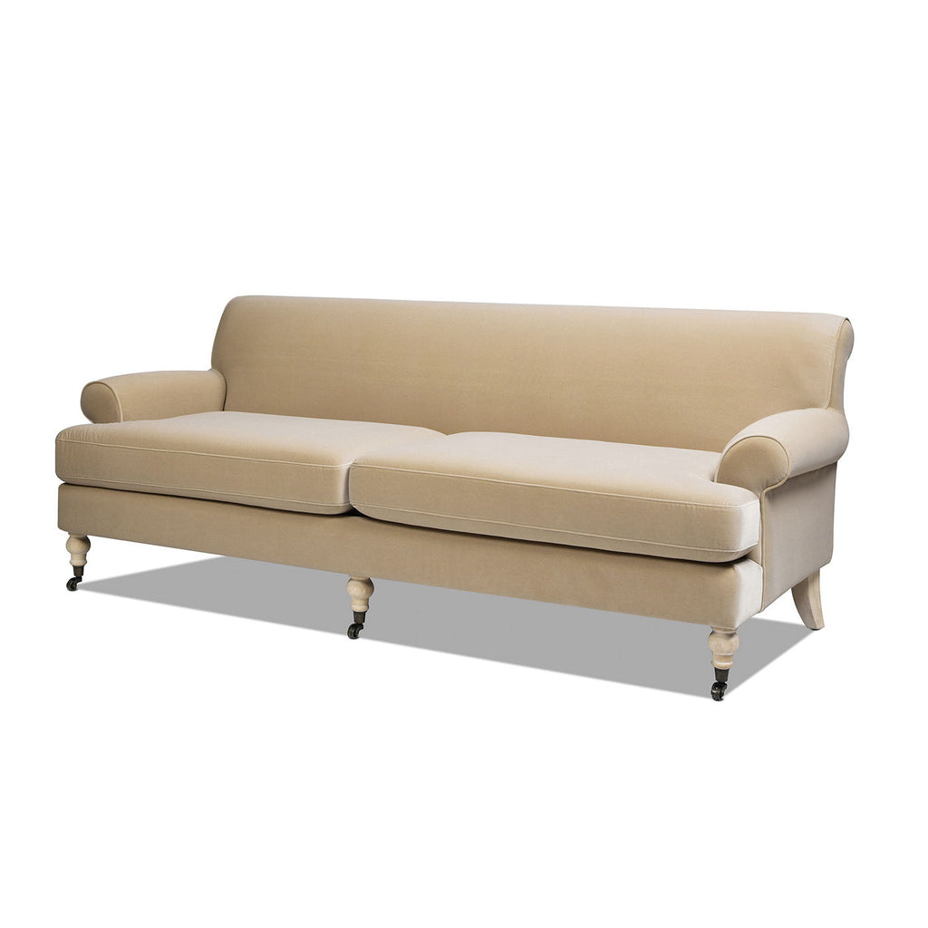 Two Cushion Tightback Sofa with Removable Cushions - Beige or Light Brown