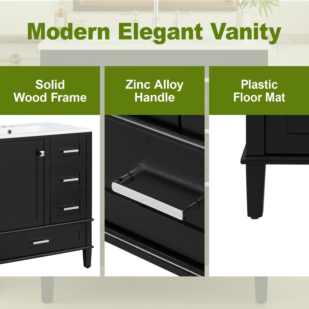 30" Bathroom Vanity with Sink Combo Set