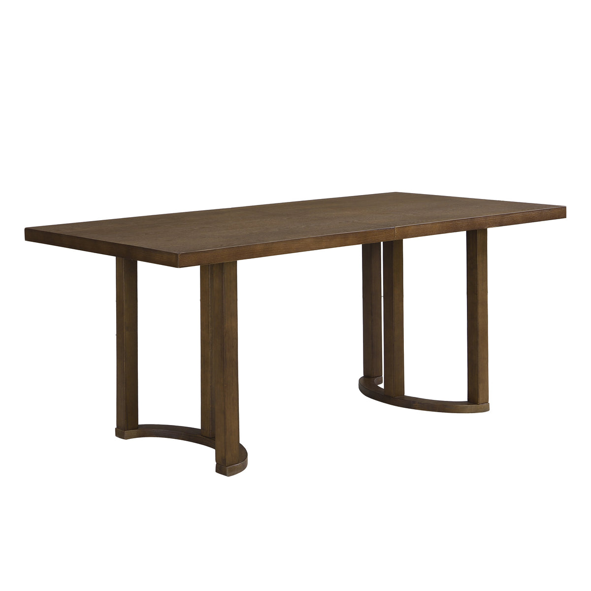 69 Inch Solid Wood Dining Table with U-Shaped Trestle Base - Walnut