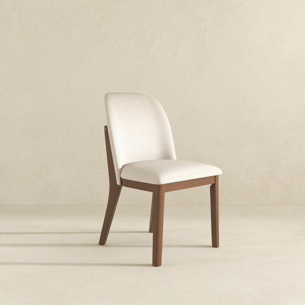 Comfort Dining Chair Set of 2 with Solid Wood Legs - Beige, Orange, Blue, Green