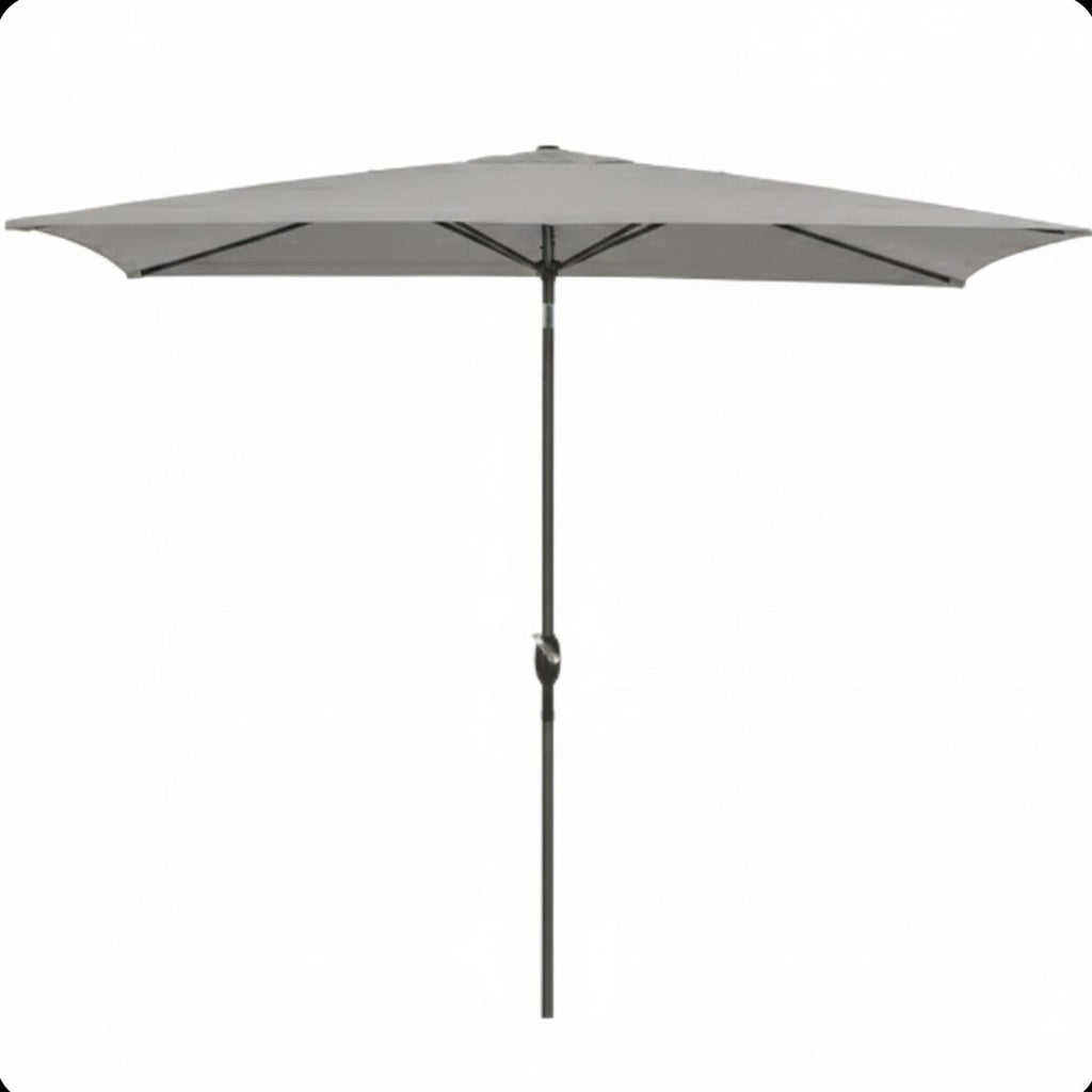 Rectangular Patio Umbrella with Crank Tilt - UV-Resistant Canopy