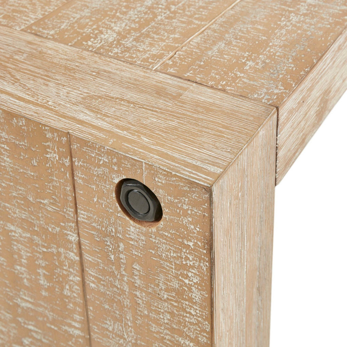 Modern Design Console Table with Solid Wood Construction - Light or Dark Brown
