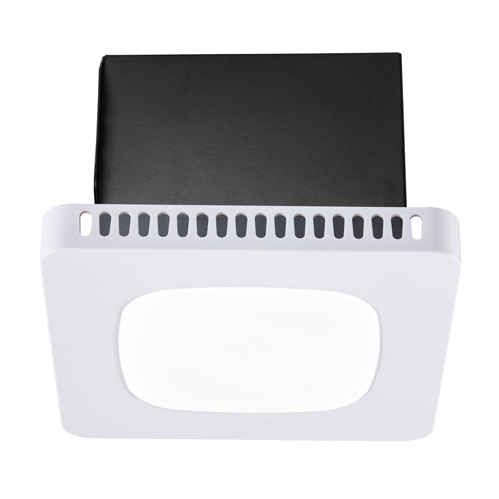 Bathroom Exhaust Fan with Adjustable LED Light - White