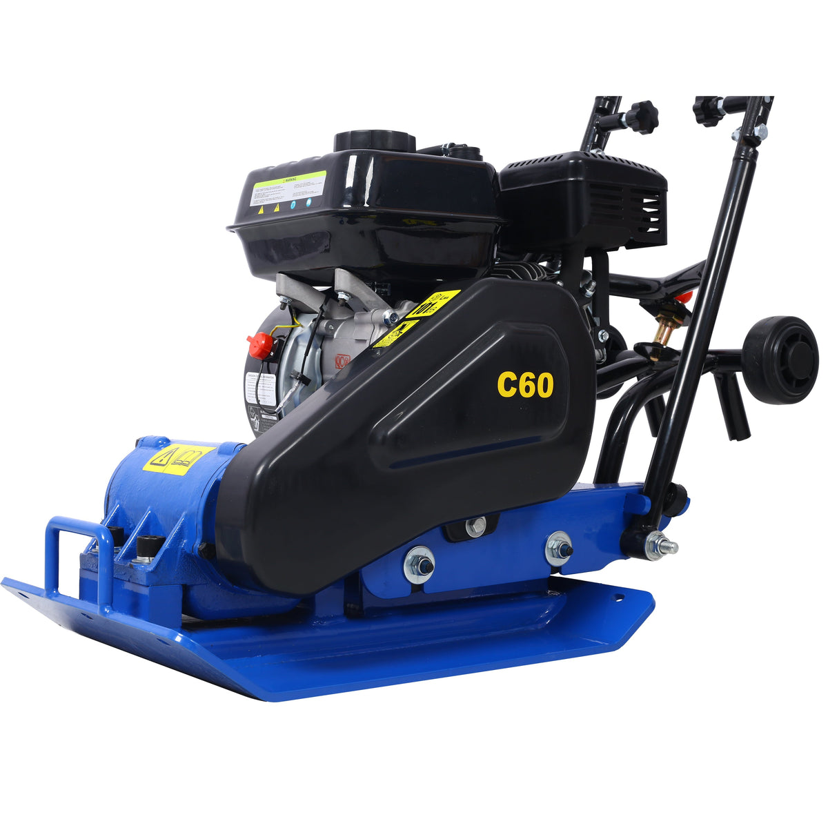 212cc Gas Vibration Plate Compactor with Built-in Wheel - Steel