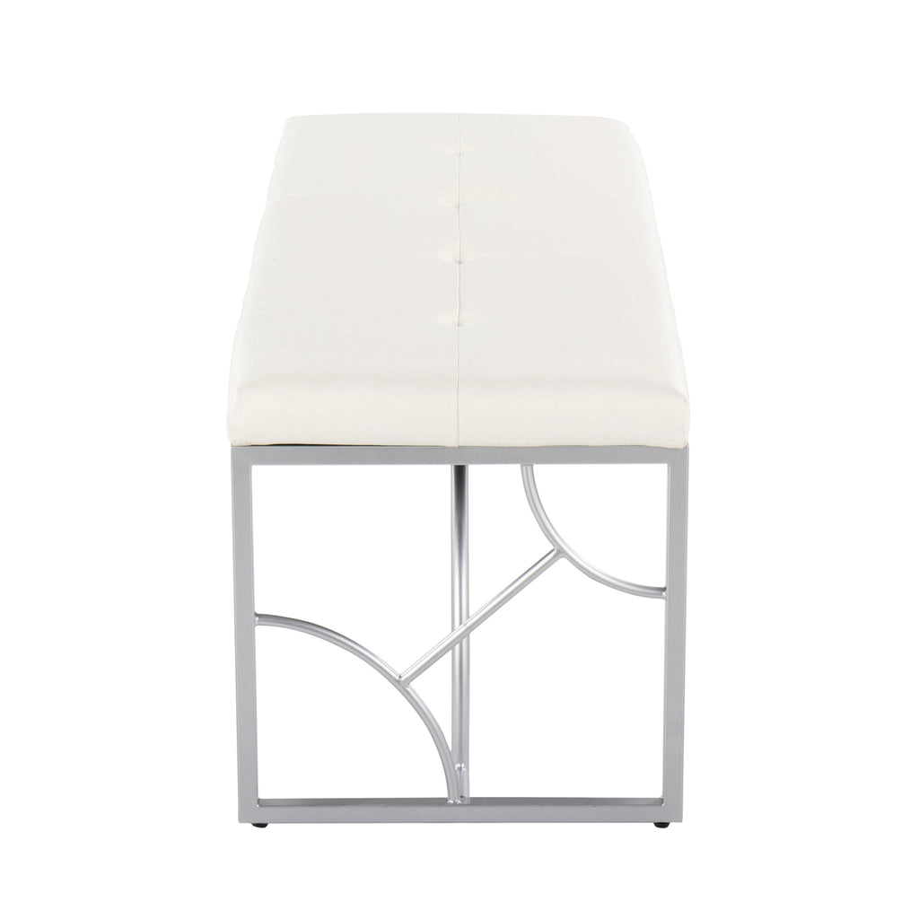 Elegant Contemporary Upholstered Bench with Metal Frame - Multiple Colors