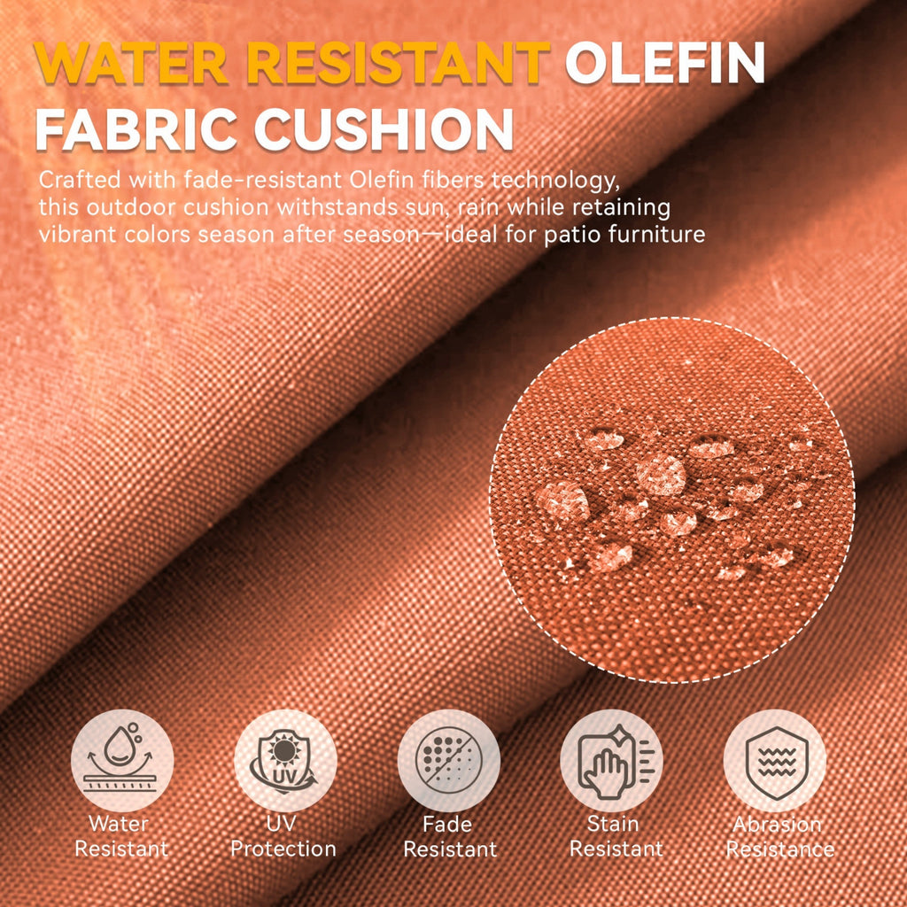 6" Thicker Outdoor Chair Cushion Set with Waterproof Olefin - Outdoor