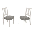 White And Gray Dining Side Chair Set with Comfortable Design - Set of 2