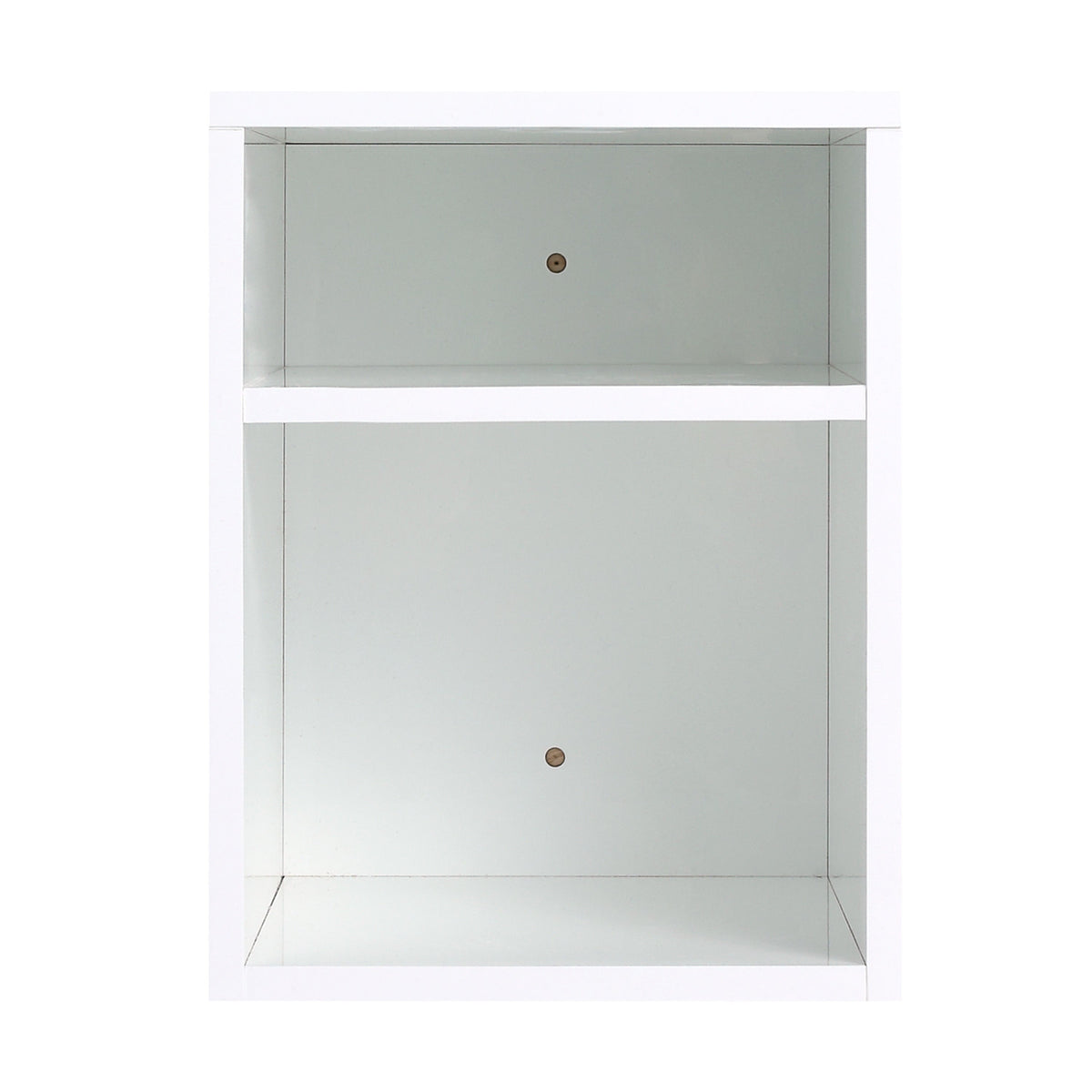 12 Inch Small Wall Mounted Storage Shelves with Glossy Finish - Glossy White