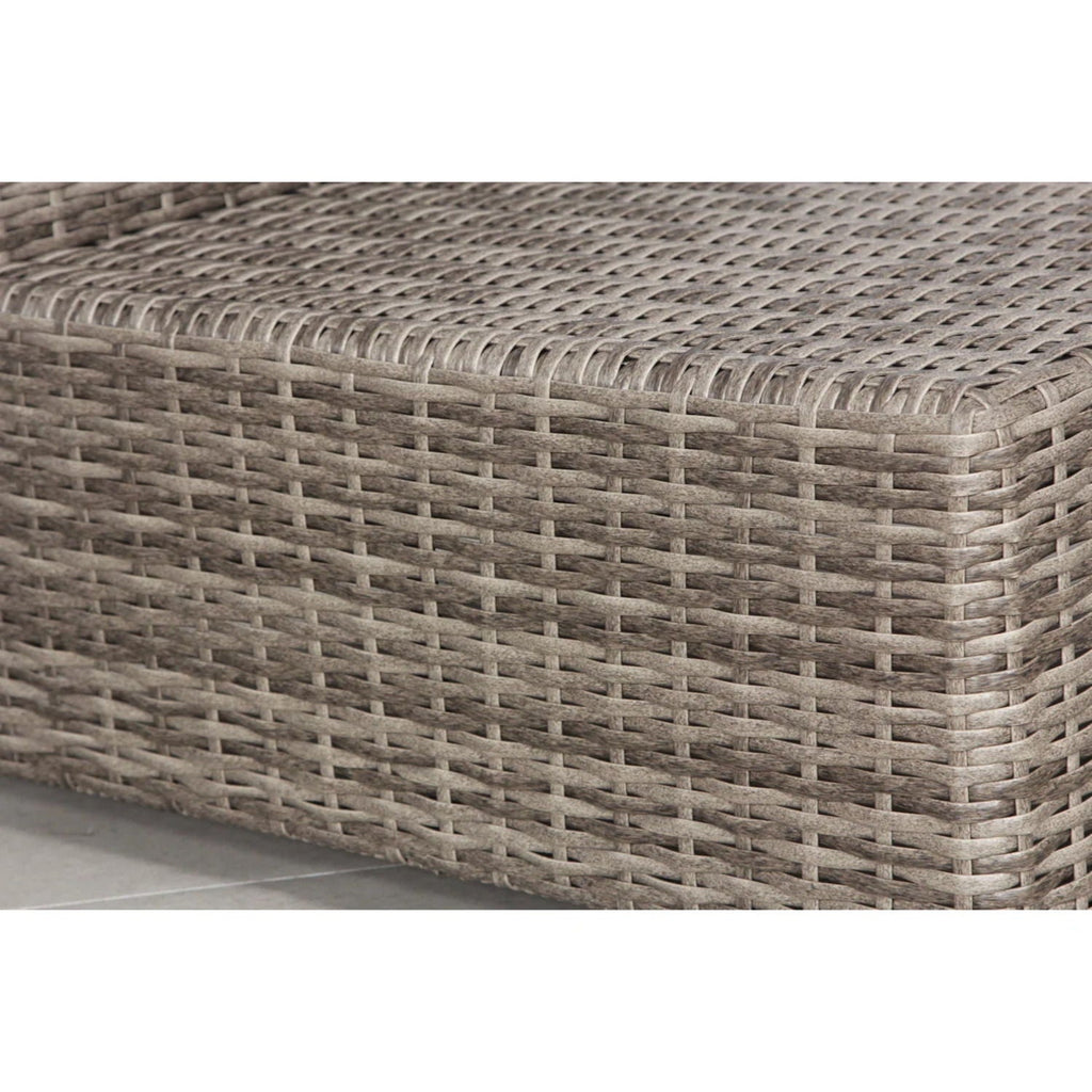 Outdoor Loveseat with Cushions - All-Weather Wicker - Light Brown or Dark Gray