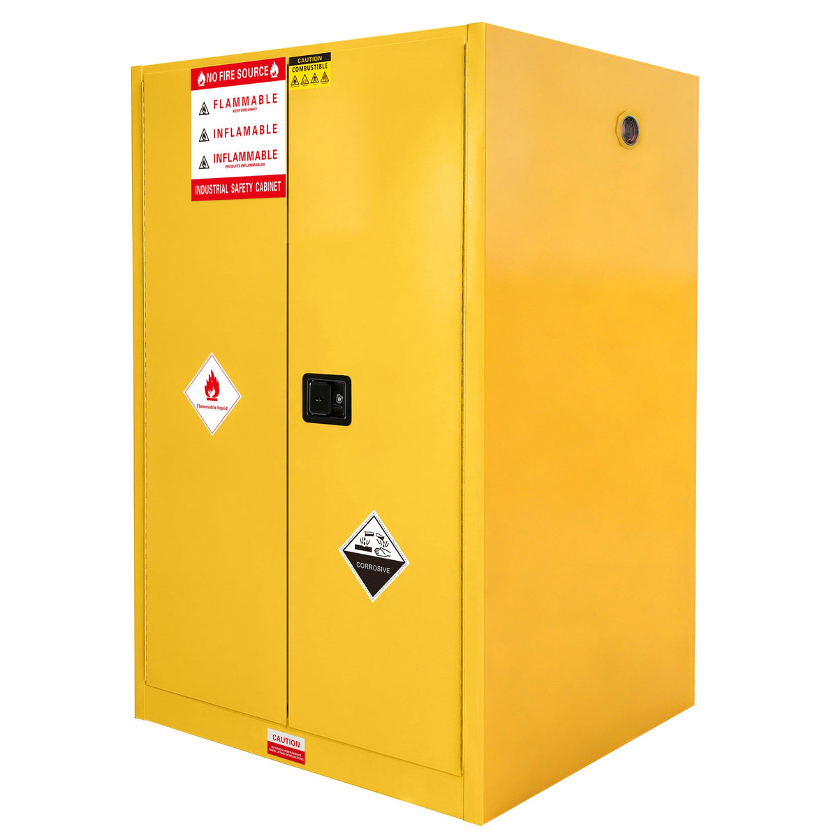 90 Gal Flammable Safety Cabinet with Fire-Resistant Construction - Yellow