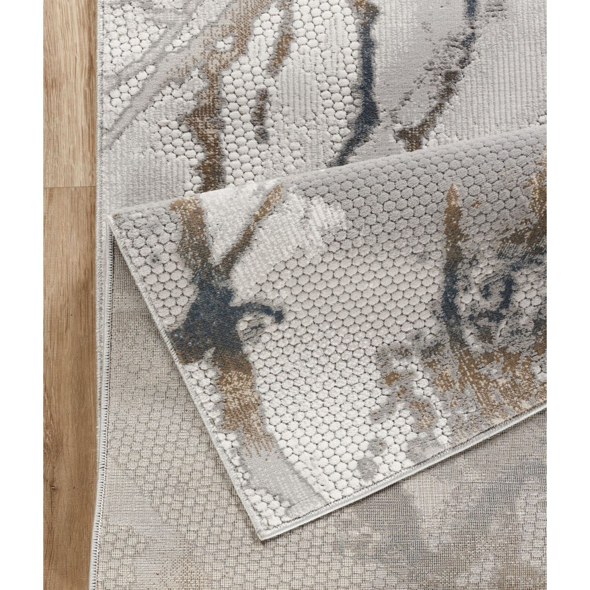 Geometrix Area Rug with 3D Effect - Gray
