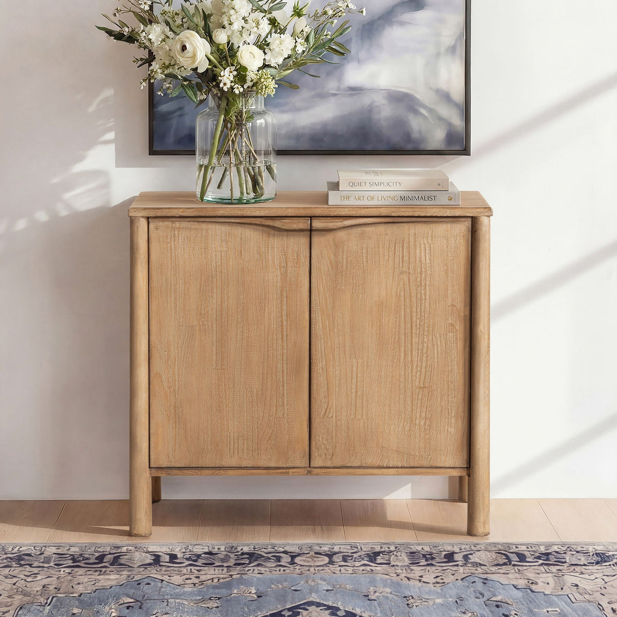 Antique Brown 2 Door Accent Cabinet with Versatile Storage - Reclaimed Wood
