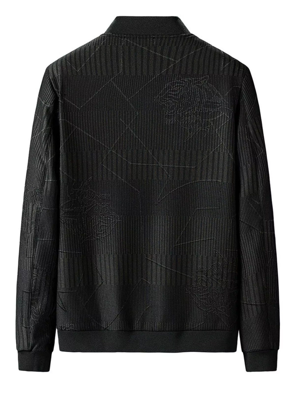 Men's Plus Size Zip Up Textured Jacket