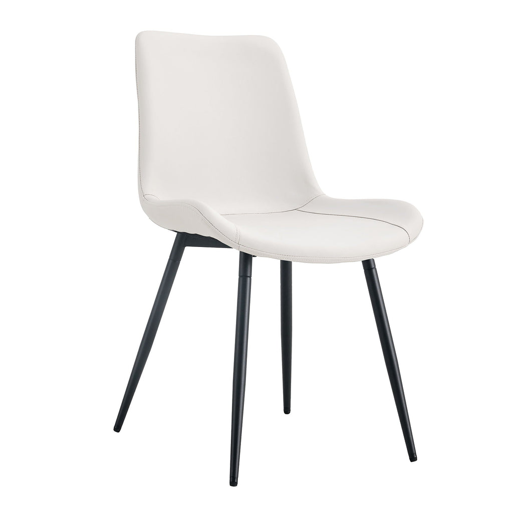 Modern Medieval Cushioned Chairs with Suede Backrest - Pearl Silver, White, or Gray