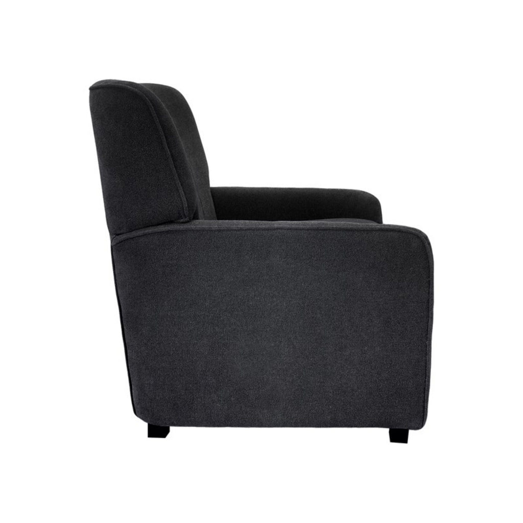 Stylish Recliner Chair with Oak Legs - Gray