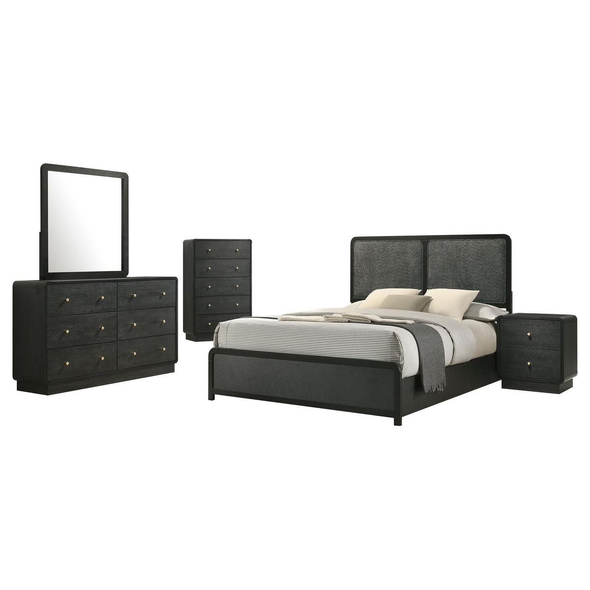 Cavelle 5-piece Full Bedroom Set Black