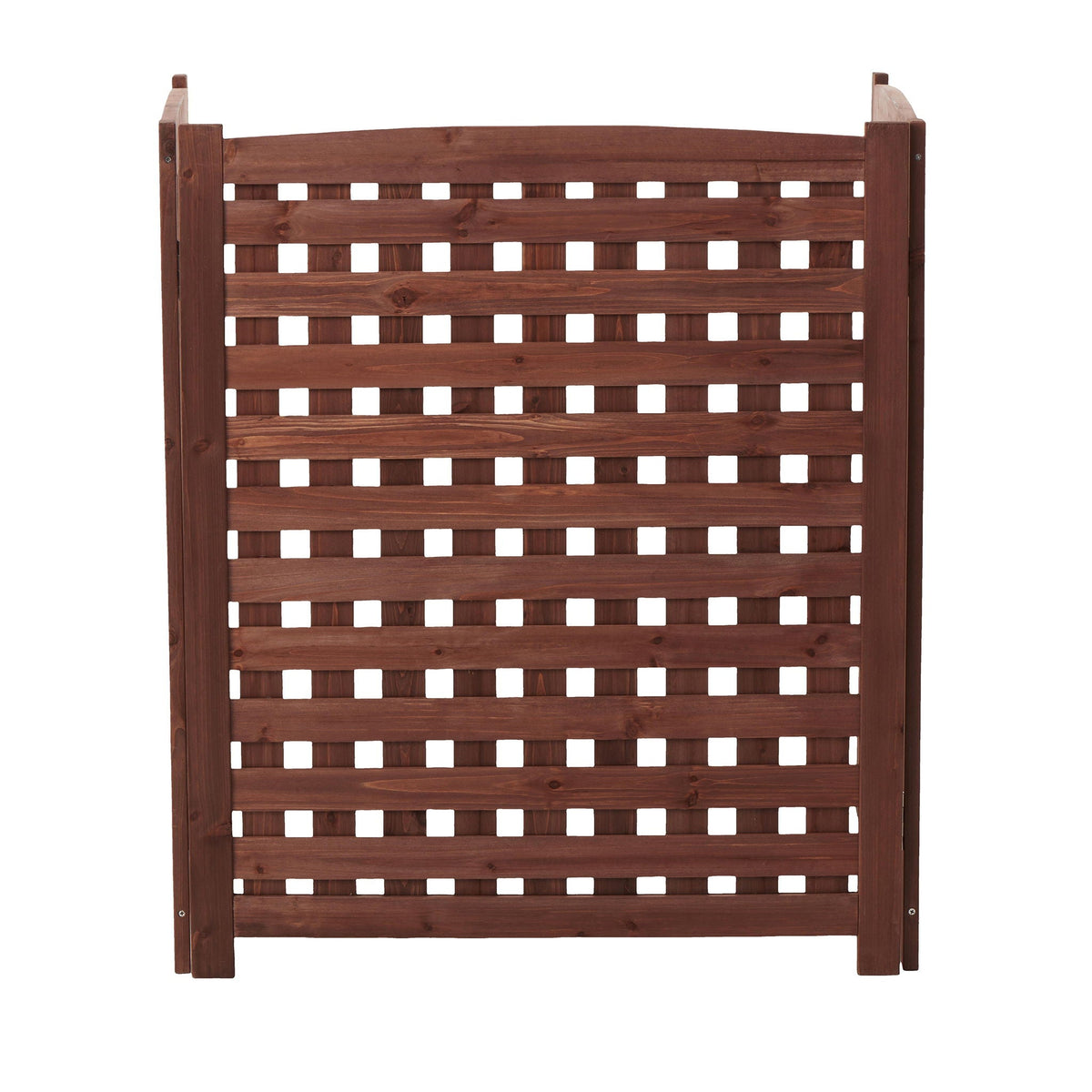 3 Panel Outdoor Air Conditioner Fence Screen with Solid Wood - Light Brown or Dark Gray