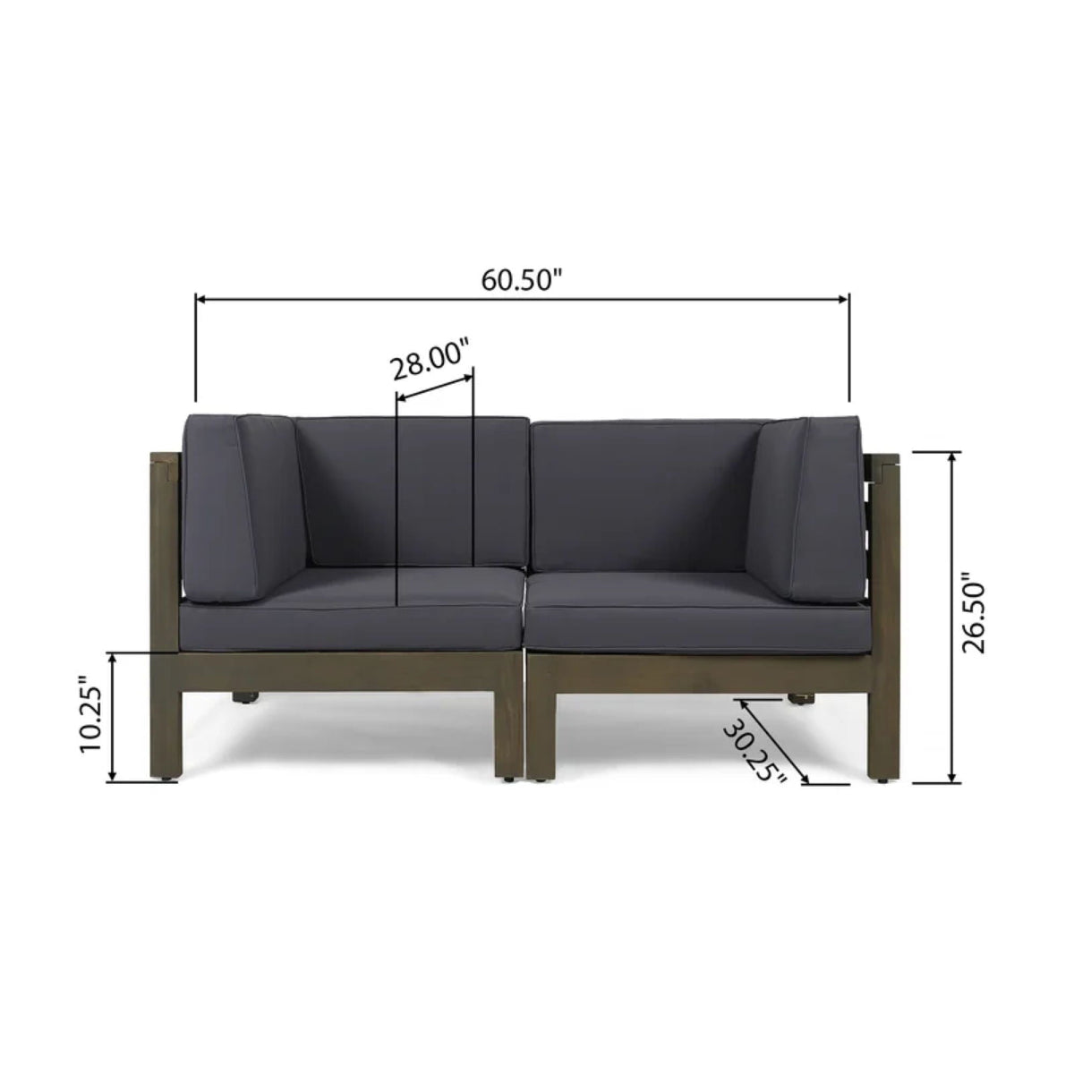 Oana - 2 Piece Loveseat Set With Water Resistant Cushions