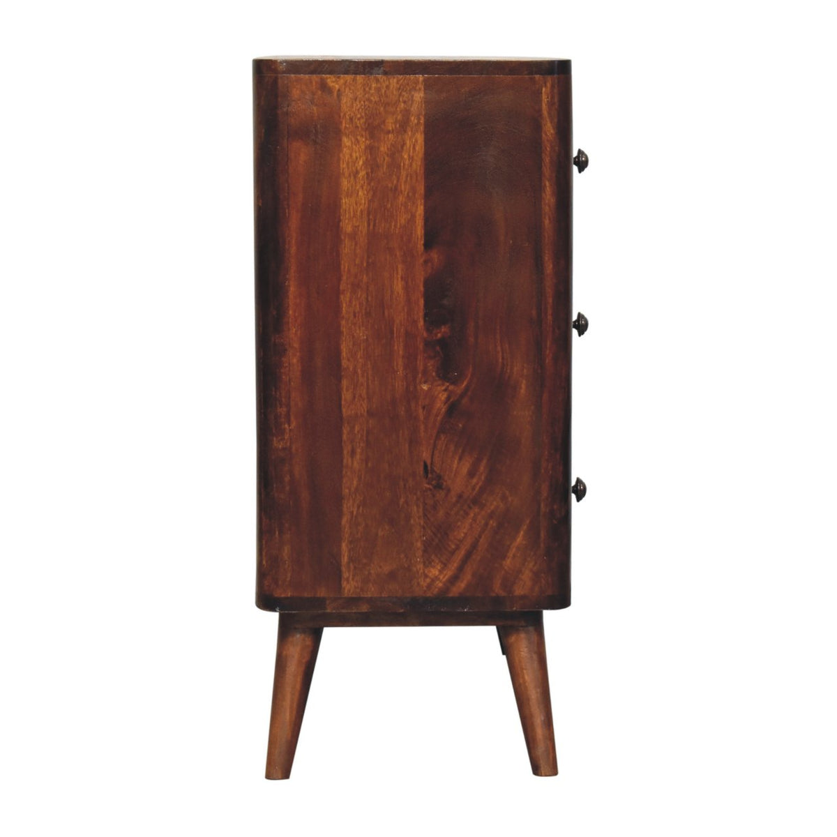 Solid Wood Bera Chest with 3 Drawers - Chestnut Finish