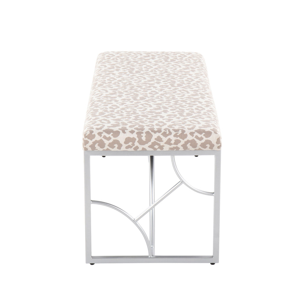 Elegant Contemporary Upholstered Bench with Metal Frame - Multiple Colors