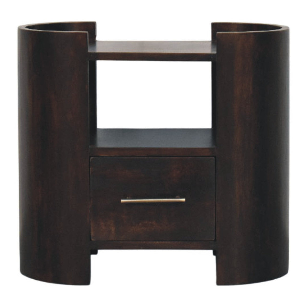 Solid Wood Valencia Bedside Nightstand with Velvet Mocha Finish