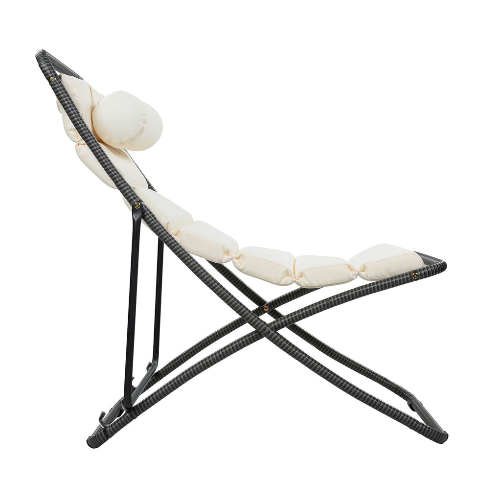 Outdoor Folding Chair Set with Adjustable Backrest – Black or Yellow