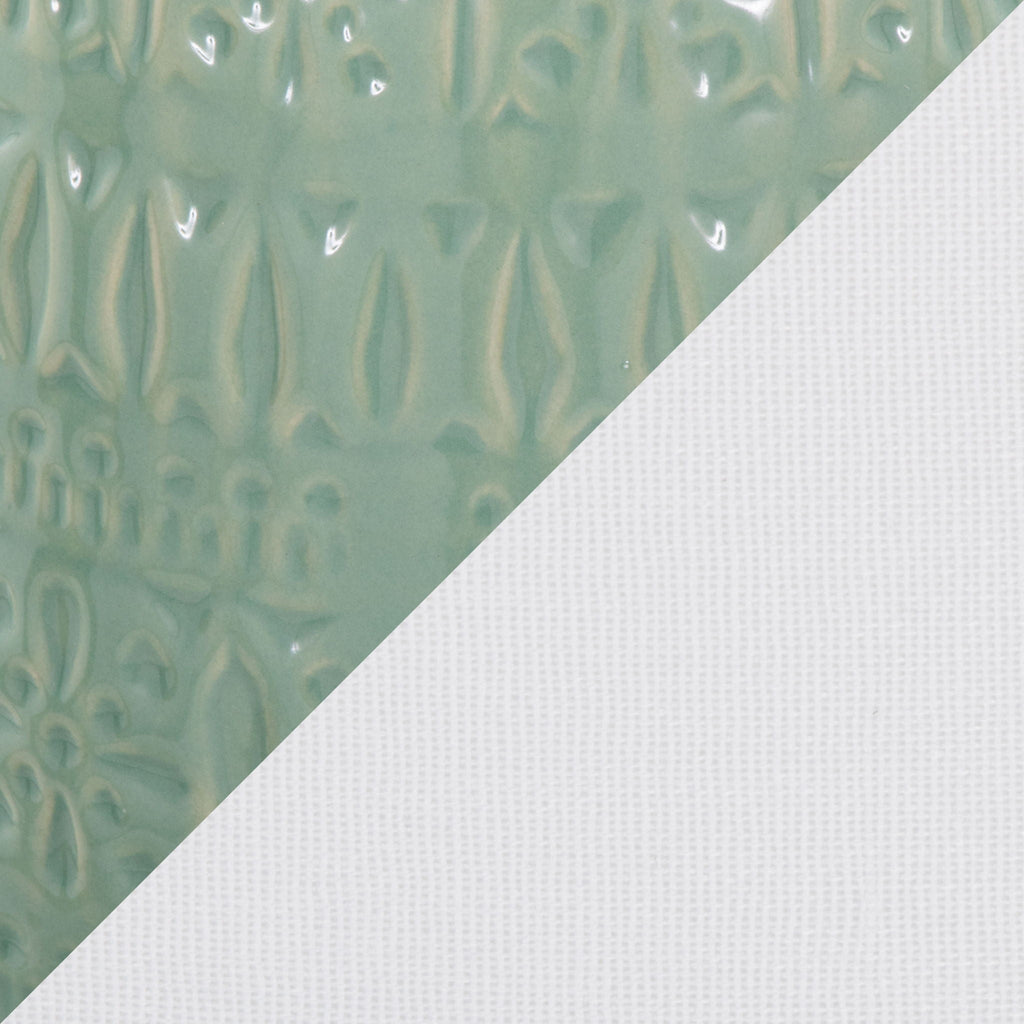 Contemporary Ceramic Lamp Set with Textured Vase Base - Green or White